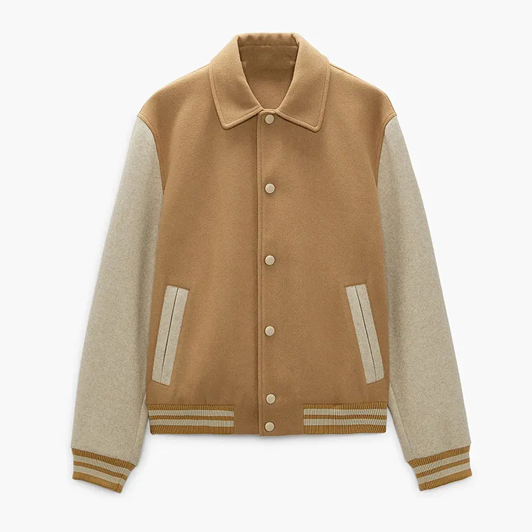 OEM custom winter wool ciniglia ricamo lettermen vintage varsity college jacket for men University Letterman Bomber Jacket