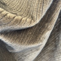 Schwarzer Kaffee Silber Blau Nerz Vertikaler Streifen Kunstfell-Stoff, 100% Polyester für Kleidung, Spielzeug & Heimdekoration