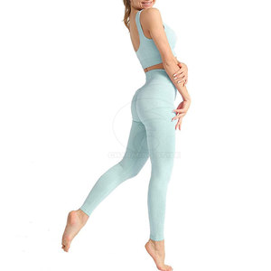 Conjunto Deportivo con Sujetador Deportivo de Soporte para Gimnasio, Entrenamiento y Fitness, Ropa Deportiva Transpirable y Elástica, Leggings de Cintura Alta - Product Image 2