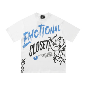 MIXED EMOTION เสื้อยืดแขนสั้นผ้าฝ้ายคอกลมพิมพ์ลาย - Product Image 2