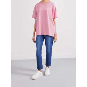 Perfect Mom Fit Denim Pant Breathable Skinny High-Waist <b>Straight</b> Print <b>Trousers</b> with Wide <b>Leg</b> Casual Style for <b>Ladies</b> Size 2XL - Product Image 2