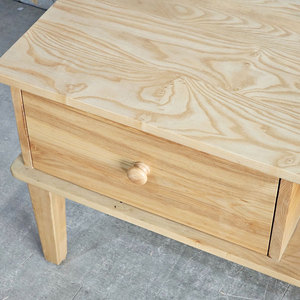Scandinavian Design Rectangular Ash Wood <b>Coffee</b> <b>Table</b> with Drawers 100x50x55cm Durable Living Room Furniture - Product Image 6