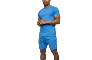 Conjunto de Camiseta y Pantalones Cortos para Hombre, Cuello Redondo, Manga Corta, Corte Ajustado, 100% Algodón, Nueva Moda 2026, HECHO POR HS 2026 - Product Image 4
