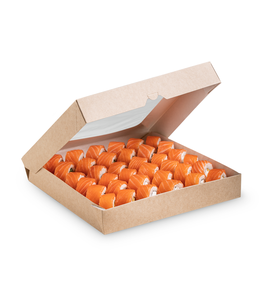 กล่องส่งอาหาร OSQ TABOX PRO 2500 มล. แบบขายส่ง กล่องอาหารแบบนำกลับบ้าน ผลิตจากกระดาษคราฟท์รักษ์โลก มีหน้าต่าง บรรจุแบบแบน - Product Image 1