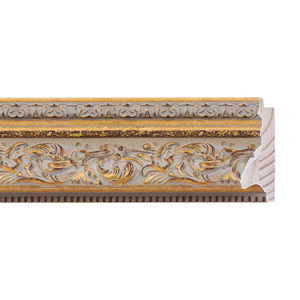 Moldura Clásica Ancha para Marcos de Madera con Acabado Artesanal Estilo Galería con Acabado de Yeso y Chapa - Product Image 4