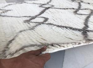 Alfombra de estilo marroquí hecha a mano para interiores y hogares, lana de color Natural sin teñir, hecha en la India, 100% - Product Image 6