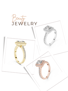 Anillo de Esmeralda de Lujo y Diamantes Redondos de 1 Quilate, Oro Blanco de 18 Quilates, Joyería Fina, Anillo de Compromiso, Boda, Regalo de Lujo - Product Image 6