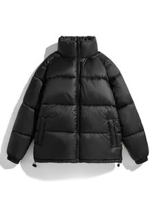 Custom Winter Canvas Puffer <b>Jacket</b> for Men Stand Collar Front Logo Breathable <b>Heated</b> Casual Outwear High Quality - Product Image 4