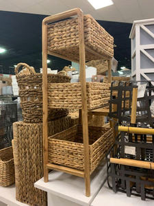 SET 3 WATERHYACINTH <b>BASKET</b> VINTAGE - Product Image 2