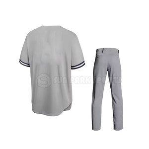 Nouvelle conception d'uniforme de baseball respirant, 100% polyester, prix bas, meilleure qualité, personnalisable pour la vente en ligne - Product Image 2