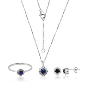 Venta directa de fábrica de conjunto de joyería de esmeralda, anillo, aretes y colgante de esmeralda para fiestas, regalos, compromisos y aniversarios - Product Image 6