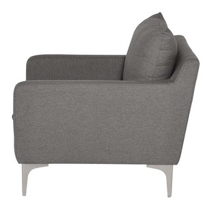 Sillón Individual GSD68040 para el Hogar, de 11 Pulgadas, con Tapicería de Tela y Patas de Acero Inoxidable, Forma Cuadrada - Product Image 3