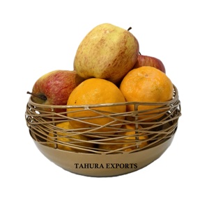 Panier à fruits en fer forgé artisanal 2026, style cage à fruits artistique et courbé, durable, en fil métallique, spacieux, ouvert et élégant - Product Image 2
