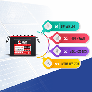 DECOR 12V 220Ah C10 High-Performance Solar <b>Battery</b> Tubular <b>Battery</b> For Solar Panel High-Capacity Power System Advanced Lead-Acid - Product Image 6