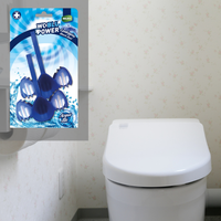 Relevi WC Power Drops Solid 2x33g con Aroma a Azul y Blanqueador, Gotas Limpiadoras para Inodoro con Efecto de Agua Azul, Acción de Limpieza Fuerte y Duradera