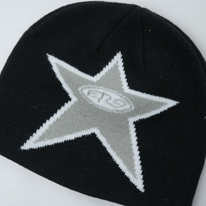 Jacquard Winter Knitted Logo Beanie Hat Cuffed Black Beanies Patch 50 colores para hombres y mujeres 2025 - Product Image 4