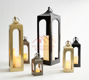 Farol de Metal con Acabado Negro Más Vendido, Farol Decorativo Hecho a Mano para Eid - Product Image 3
