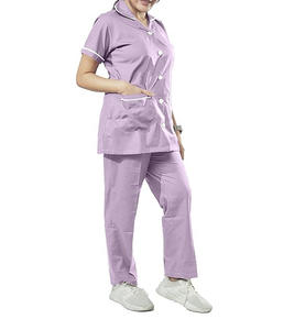 Uniforme de Enfermera Unisex al por Mayor, Conjunto de 2 Piezas de Verano, Manga Corta, Elástico, para Hospital, Médico, con Logotipo Personalizado, Estilo Jogger - Product Image 3
