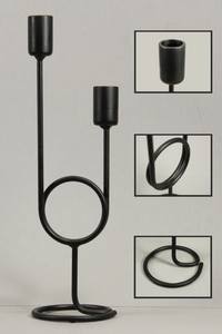 Portavelas de metal y soporte para decoración de boda, portavelas de metal, soporte decorativo para el hogar, candelabro - Product Image 3