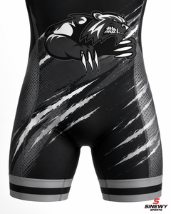 SINGLET DE LUCHA SINEWY SPORTS para Hombre, Diseño Pantera Negra, Sublimado, Ajustado, Elástico, Absorbe la Humedad - Product Image 5