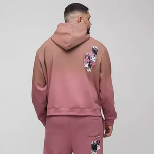 Automne saison adultes grande taille 100% coton survêtement respirant et écologique imprimé et lavé ensembles de motifs solides - Product Image 5