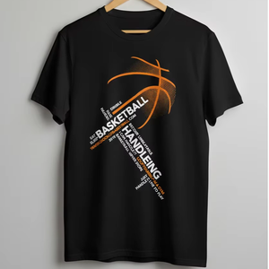 Custom Basketball Training TShirt Eat <b>Sleep</b> Handle Sports Graphic <b>Tee</b> Wholesale Breathable Cotton Men's Activewear - Product Image 1