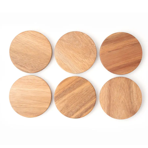 Posavasos de Madera de Acacia Ecológicos Clásicos con Logotipo Personalizado TIMELESS CRAFT TC-49, con Tamaño y Forma Personalizados - Product Image 4