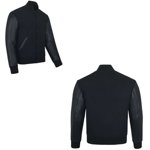 Personalizado Hombres Streetwear High School Lana Cuero Varsity Bomber Chaquetas Nueva Llegada CollegeBaseballjacket para los hombres DDP Envío - Product Image 3