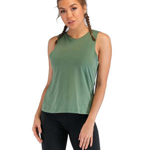 เสื้อกล้ามออกกำลังกายผู้หญิงแบบเรียบ ดีไซน์ใหม่ ผลิตจากผ้าฝ้าย 100% - Product Image 1