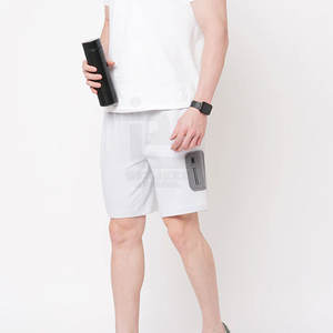 Short d'entraînement pour homme en toile de haute qualité avec fermeture à la taille élastique Design à motif solide pour un usage décontracté Offre Spéciale - Product Image 5