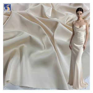 <span class=keywords><strong>Tissu</strong></span> satiné tissé uni abricot YX1060 150cm 105gsm, haute élasticité, <span class=keywords><strong>pour</strong></span> robes, en vente, 1 yard - Product Image 1