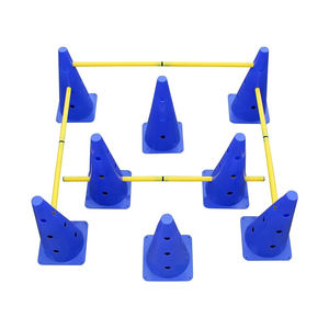Equipo de entrenamiento de agilidad para perros, poste de tejido de anillo de salto, obstáculos ajustables, incluye túnel - Product Image 1
