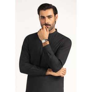 ชุดสูทผู้ชายสีดำปักลายดอกไม้ทรงเข้ารูป คุณภาพสูง ผ้าโพลีเอสเตอร์ แจ็คเก็ตแบบกระดุมแถวเดียวและสองแถว ปิดด้วยซิป แบบ 2 ชิ้น MOQ - Product Image 6