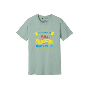 เสื้อยืดผ้าฝ้าย100% พิมพ์ลายด้วยความมีน้ำใจขนาด160 180ถึงหนักมี12สีที่สามารถปรับแต่งดีไซน์และการจัดวางของคุณเองได้ - Product Image 2
