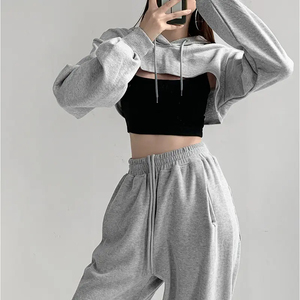 เสื้อฮู้ดผู้หญิงผ้าฟลีซระบายอากาศได้ดี ไม่เป็นขุย หนัก 220/400 GSM แบบสวมหัว สกรีนโลโก้ด้านหน้าได้ คุณภาพสูง สำหรับฤดูหนาว - Product Image 5