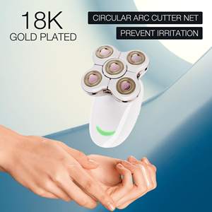 Maquinilla de Afeitar Eléctrica 5D Impermeable para Mujeres y Hombres, Depilación Indolora en Piernas, Zona del Bikini, Cabeza y Brazos, Afeitadora Rotatoria IPX7 - Product Image 1