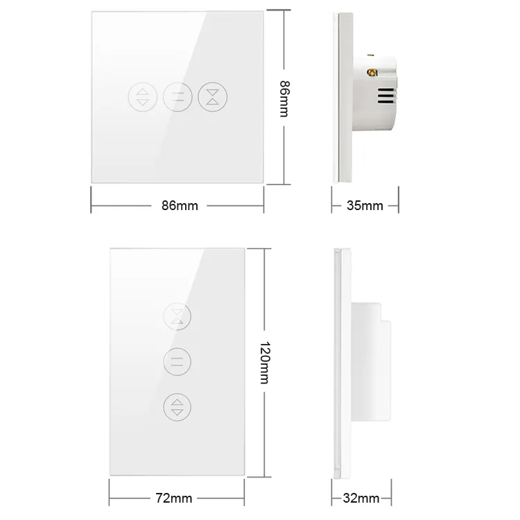 Interruttore WIFI 10A Standard ue e interruttore a parete per interruttore a tenda Tuya App Smart Home Live Line