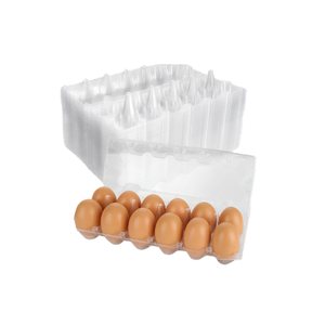 HEVDEM - Cartones Transparentes Desechables para Huevos de PET con 12 Cavidades, 2x6 Orificios, Embalaje para Supermercados con Impresión Personalizada, Hechos en Hebei - Product Image 1