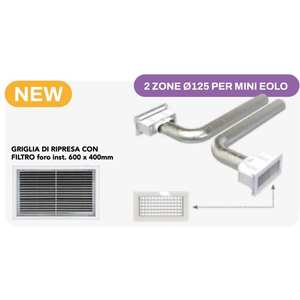 Kit de système HVAC Tecnosystemi PROAIR PACK 2 Zones avec finition rapide, 150 connexions - Product Image 4