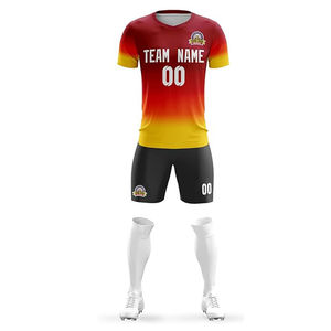 Nouveautés Uniforme pour hommes Kits d'uniformes de football Uniformes de football respirants Équipe 100% Polyester Sportswear Deux pièces Ensembles unisexe - Product Image 5