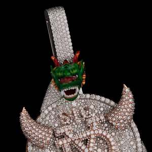 Colgante de Calavera 3D Personalizado en Plata de Ley 925, Estilo Hip-Hop, con Diamante Moissanite VVS, Colgante Grande y Pesado de Moda - Product Image 4