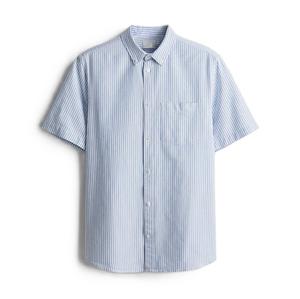 Camisa de Vestir Casual de Manga Corta de Algodón para Hombre, Nuevo Estilo, Cuello Mao Estampado, para Verano, en Cualquier Talla - Product Image 2