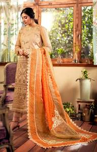 Ropa étnica afgana tradicional de Salwar Kameez de seda elegante afgana tradicional para mujer personalizada del fabricante a la venta-523 - Product Image 6
