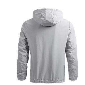 Veste coupe-vent de sport d'extérieur personnalisée avec logo OEM, veste imperméable à capuche pour homme, veste de randonnée, d'escalade et de course à pied - Product Image 4