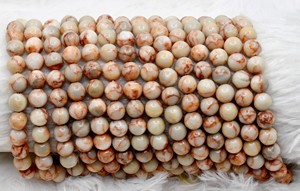 ลูกปัดแจสเปอร์พิคัสโซสีแดงธรรมชาติขนาด 8 มม. รูปทรงกลม ร้อยเป็นเส้นเต็มสำหรับทำสร้อยคอ/กำไลข้อมือ ขายส่ง - Product Image 3