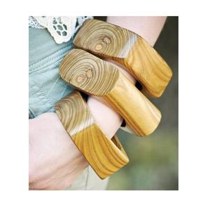 Bracelets en bois massif de qualité supérieure, imperméables, fabriqués par des artisans, accessoires de mode traditionnels pour femmes, couleurs personnalisées pour cadeaux d'affaires - Product Image 1