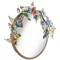 Miroir mural en fer de style Art déco de haute qualité pour la décoration de la maison et des hôtels, moderne, élégant, taille personnalisée, fabricant et fournisseur en gros