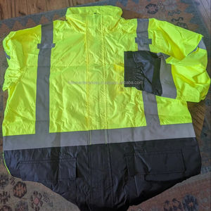 Meilleure vente jaune fluorescent haute visibilité veste imperméable vêtements de travail réfléchissants avec logo personnalisé - Product Image 3