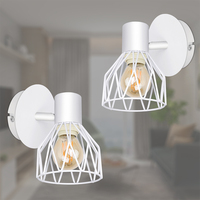 Spot mural E14 moderne vintage orientable à tête unique en métal blanc pour salon et chambre à coucher (vente en gros)