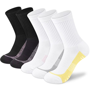 Custom Logo Athletic Crew <b>Socks</b> for Women Cushioned Sports <b>Socks</b> for Hiking Running <b>Cycling</b>-Factory <b>Socks</b> with Custom Logo - Product Image 2
